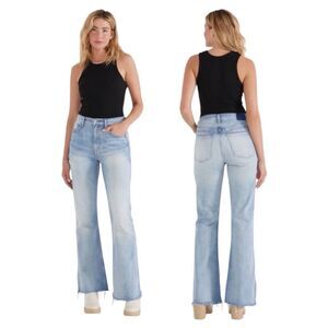 Ética Sasha Modern Flare High Rise Blue Jeans Denim Size 25
